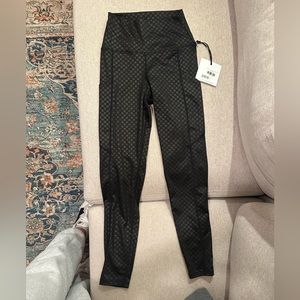 Black Checkered Beach Riot Leggings